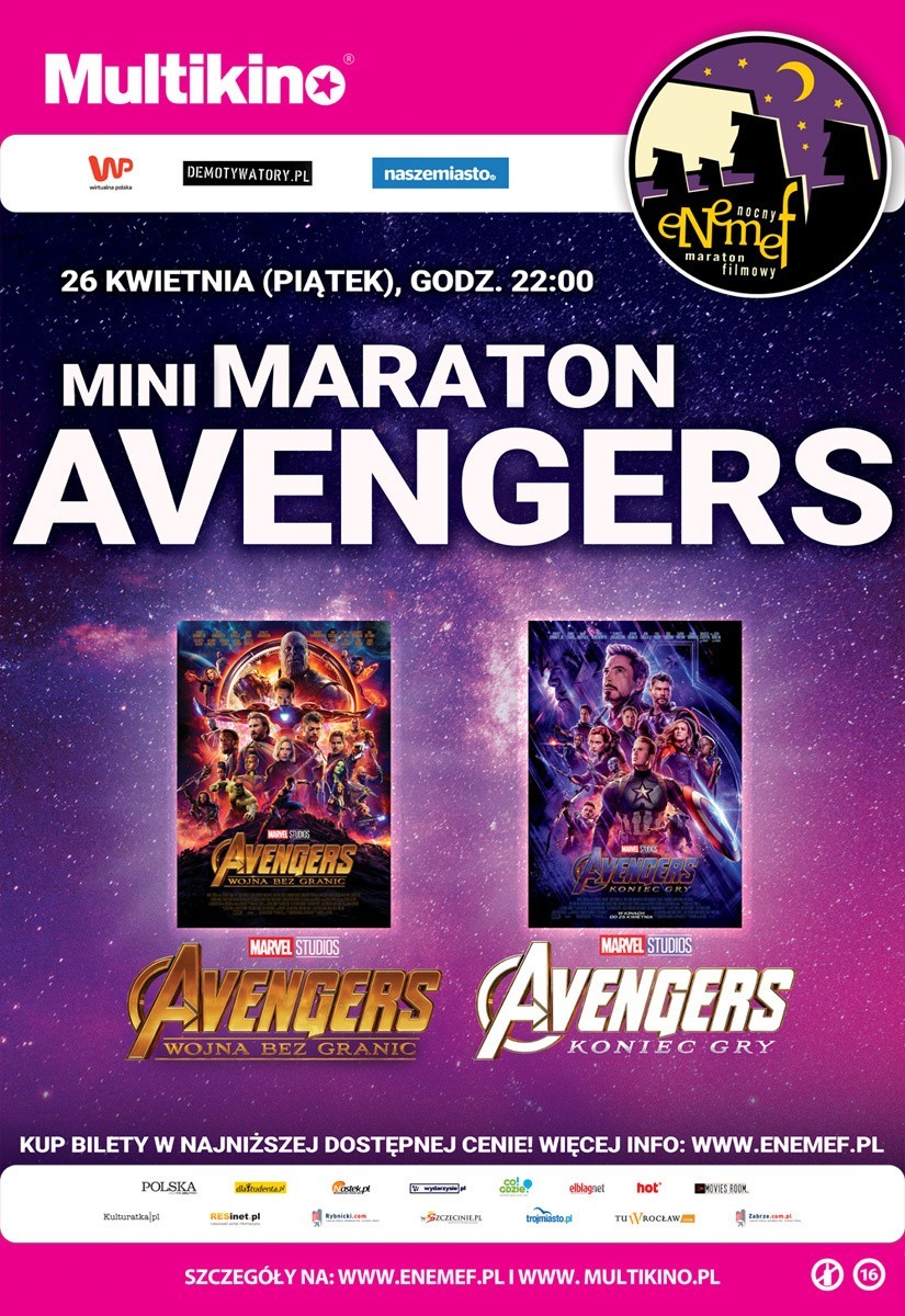 ENEMEF: Minimaraton Avengers! Konkurs - zdobądź zaproszenia 