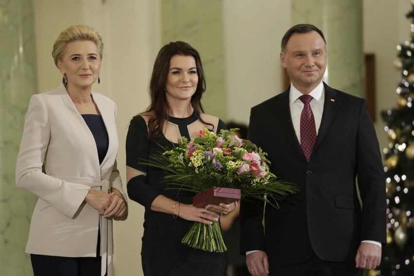 Agata Kornhauser-Duda,  Agnieszka Radwańska, Andrzej Duda