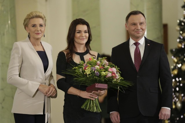 Agata Kornhauser-Duda,  Agnieszka Radwańska, Andrzej Duda