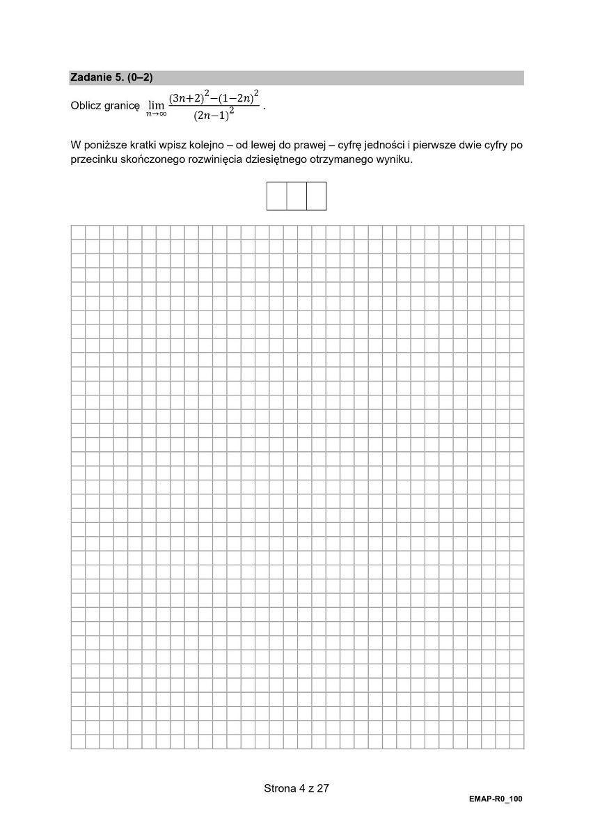 Matura 2021 z matematyki rozszerzonej. Przykładowe...