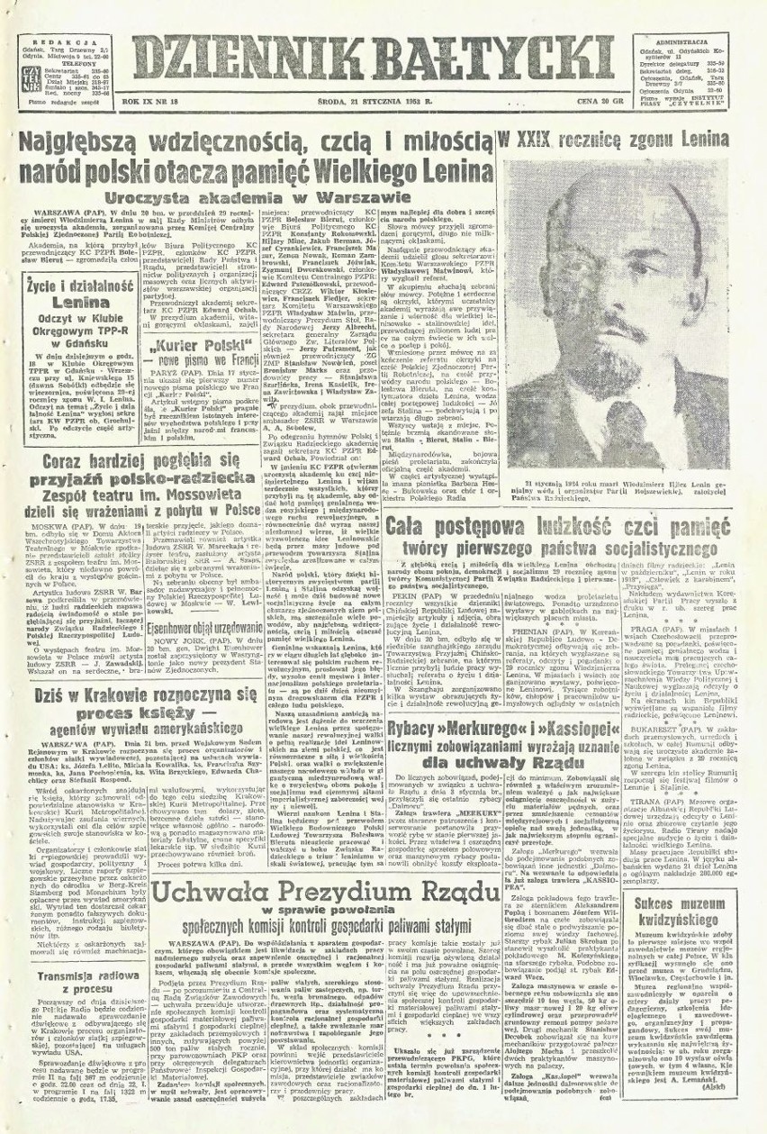 70 lat "Dziennika Bałtyckiego". Pisaliśmy w 1953 r: Opery w niedziele, poniedziałki i wtorki