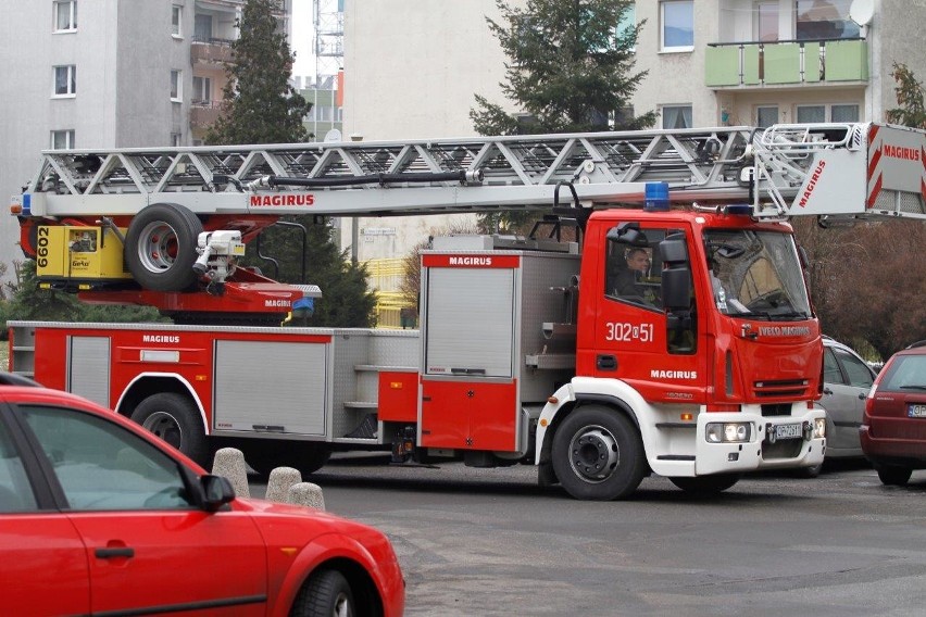 Dwa zastępy strażaków, w tym jeden z drabiną, zostały...