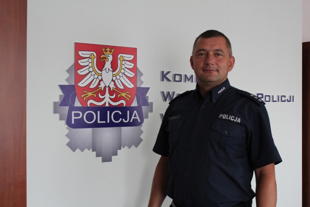 Komisarz Grzegorz Gubala, rzecznik prasowy małopolskiej policji