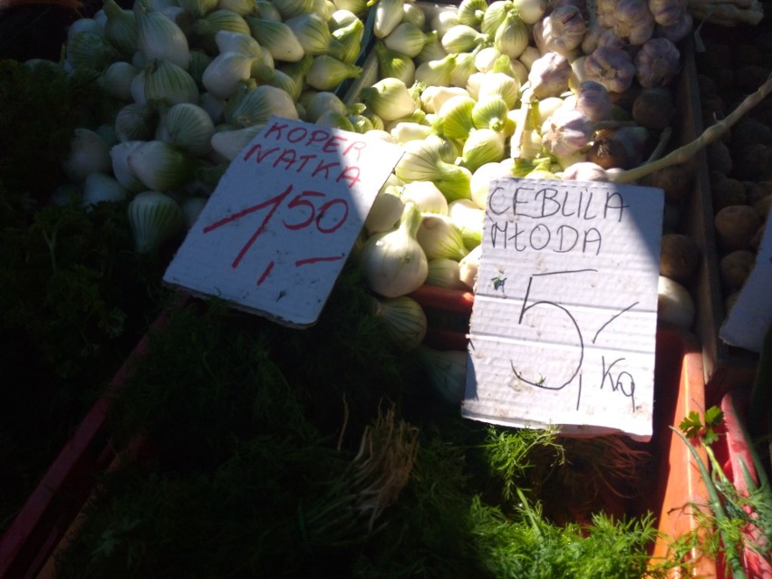 Ceny na targowisku przy ul. Owocowej w Zielonej Górze