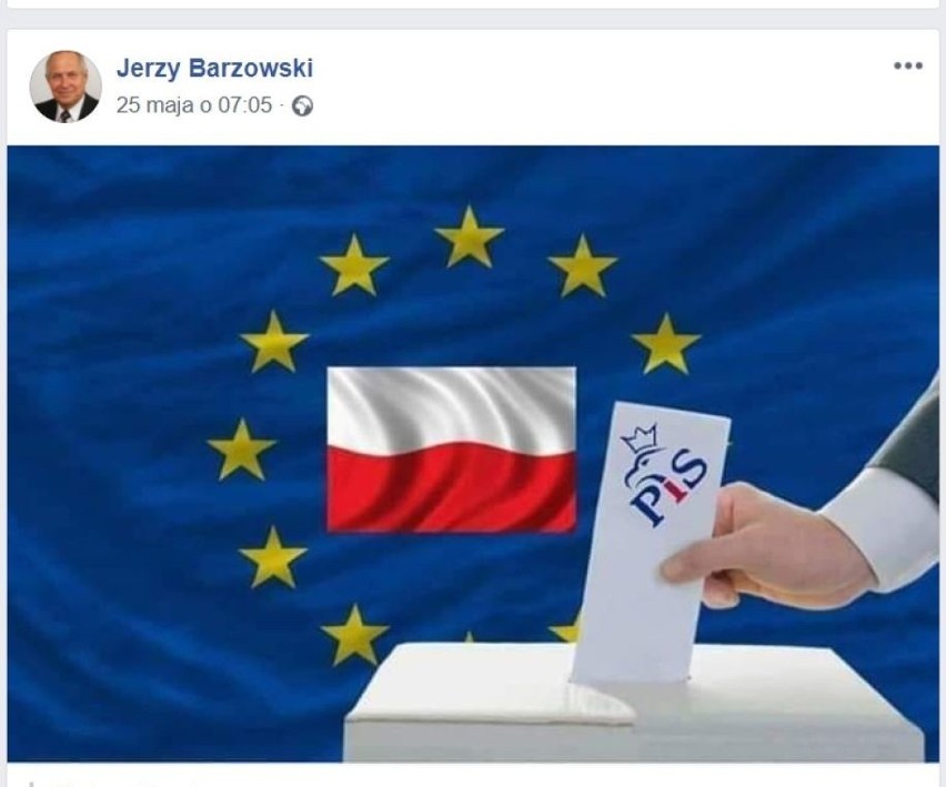 Radny sejmiku wojewódzkiego Jerzy Barzowski złamał ciszę wyborczą? Na jego profilu pojawiły się informacje związane z wyborami do PE