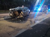 Wypadek w Golęczewie na DK11. 11 osób rannych. Zderzyły się cztery samochody osobowe. Na miejscu pracowało 12 zastępów straży pożarnej
