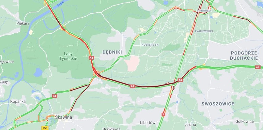 Akcja ratunkowa na A4 spowodowała gigantyczny korek na...