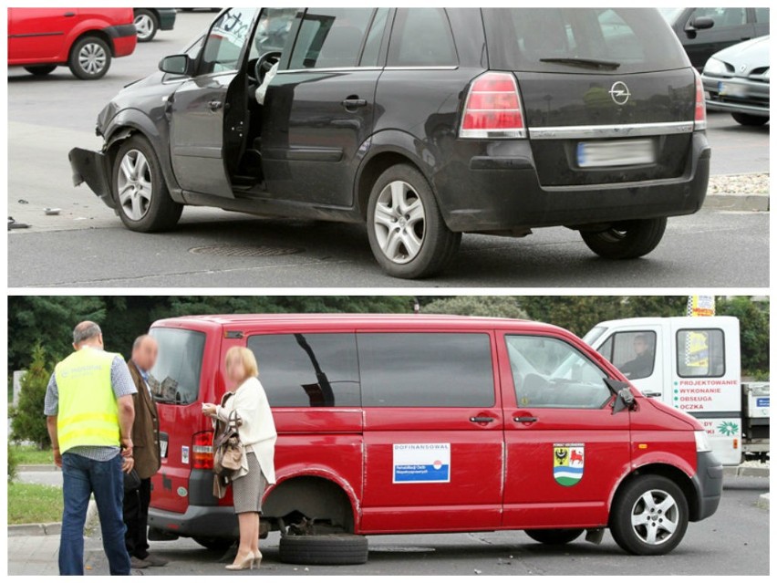 Na parkingu przy Tesco zderzyły się dwa samochody.