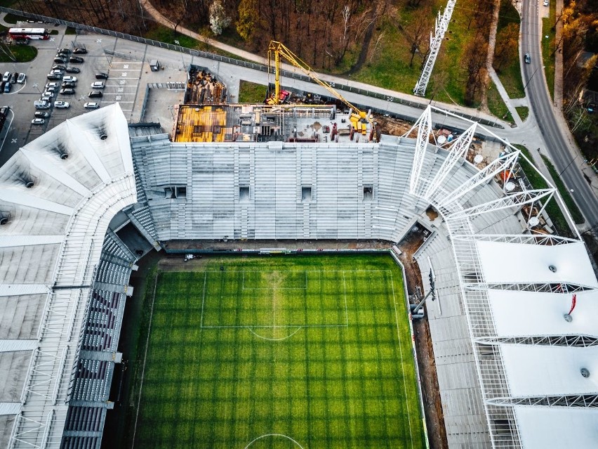 Stadion ŁKS łódzkim Bernabeu. Piękne zdjęcia stadionu ŁKS przy al. Unii. Zdjęcia z drona