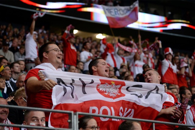 Polscy kibice podczas meczu z reprezentacją Niemiec
