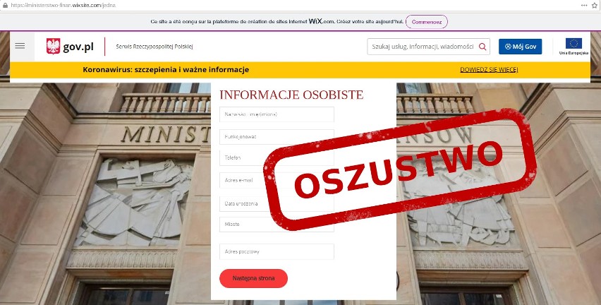 Cyberprzestępcy podszywają się pod Ministerstwo Finansów i...