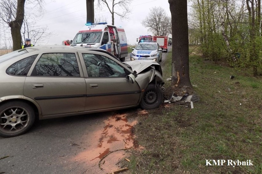 Wypadek w Stanowicach przy ulicy Żorskiej