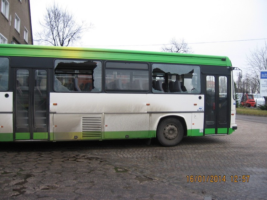 Ostrzelany autobus w Zgorzelcu. To wojna przewoźników? (ZDJĘCIA)