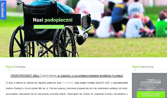 Na stronie internetowej Fundacji Zielony Liść Agnieszka Cz. przeprasza i żałuje. Ale czy odda pieniądze?