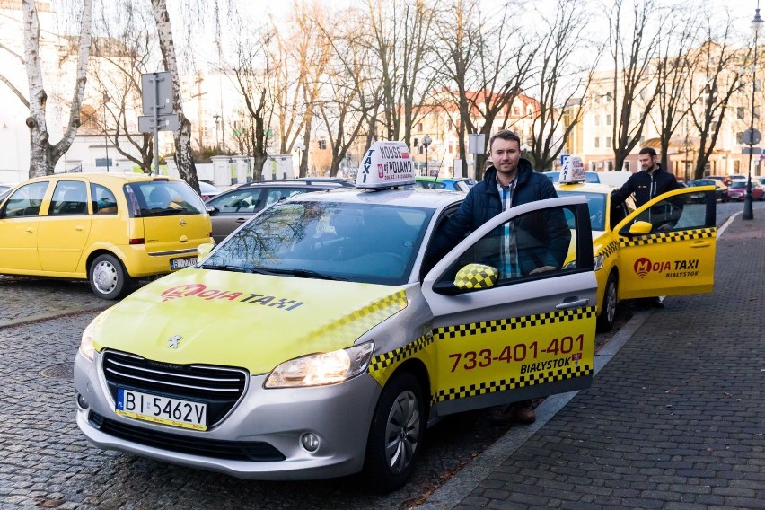 Moja Taxi. Nowa korporacja w Białymstoku. Wyróżnia ją nie tylko żółty kolor taksówek