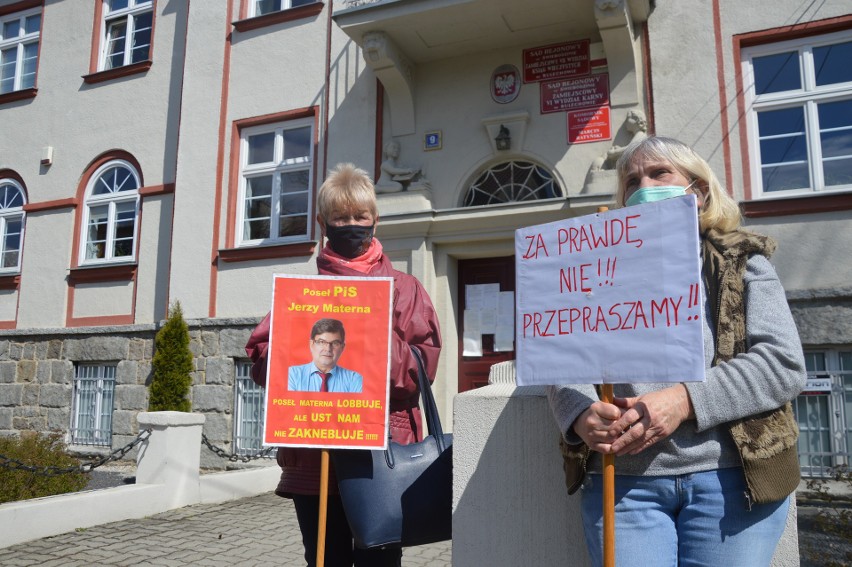 Protest przed sądem w Sulechowie