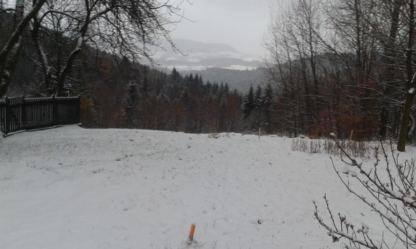 Pod Leskowcem dziś biało. Pierwszy śnieg w powiecie