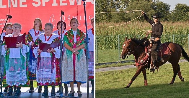 Po zakończeniu śpiewania w Stawach Grojeckich odbył się pokaz jazdy konnej.