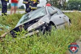 Wypadek drogowy pod Łowiczem. Jedna osoba trafiła do szpitala
