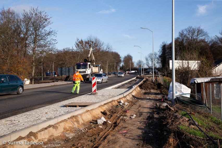 Stargard. Zobacz, jak idą prace wokół ronda powstającego na ulicy Gdyńskiej [ZDJĘCIA]