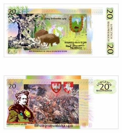 20 Łowczych Białowieskich to nie tylko lokalna "waluta&#8221;, ale też obiekt zainteresowania kolekcjonerów