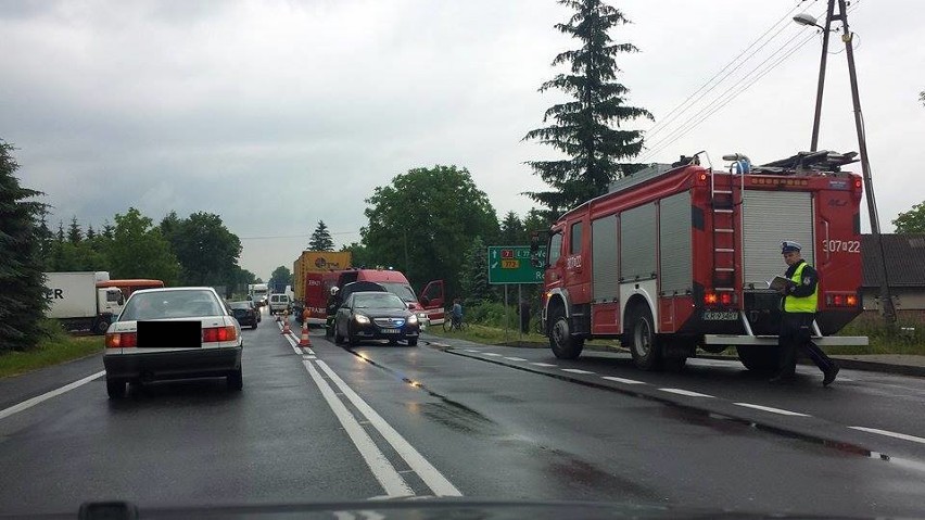 Wypadek w Wesołej na DK 7 Kraków - Miechów.