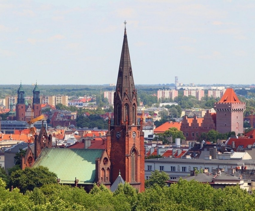 Poznań widziany z dachu hotelu Mercure