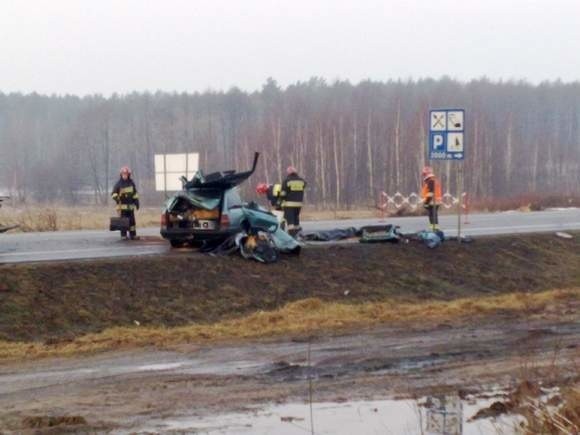 Jeszcze rano strażacy usuwali skutki wypadku
