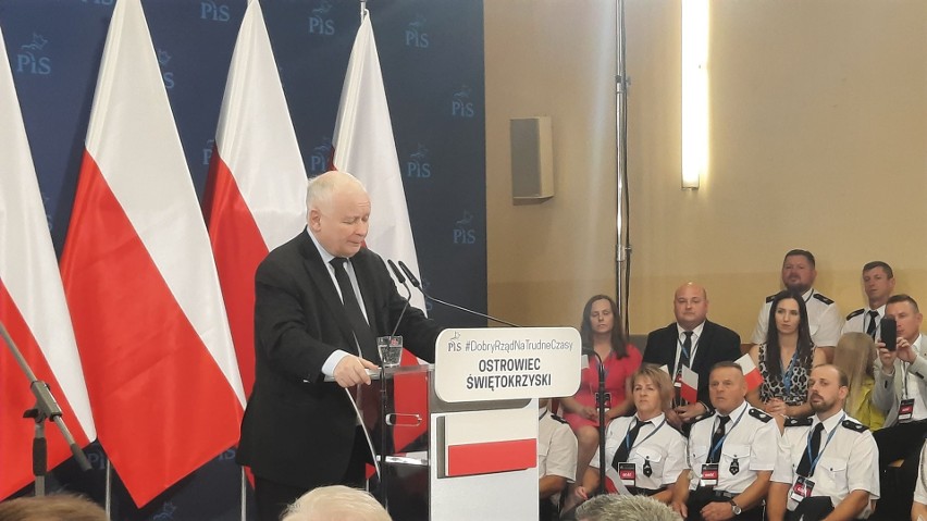 Jarosław Kaczyński w Ostrowcu. Spotkał się z sympatykami Prawa i Sprawiedliwości (ZAPIS TRANSMISJI)