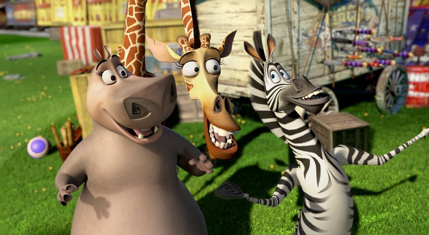 Lew Alex, zebra Marty, hipopotamica Gloria i żyrafa Melman...