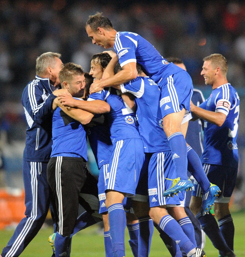 Ruch Chorzów - Legia Warszawa 2:1. Tak cieszą się Niebiescy