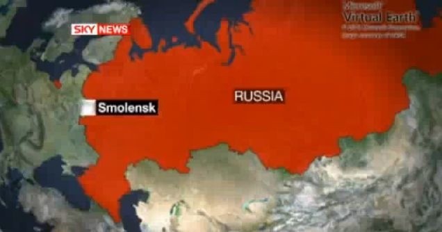 Sky News o tragedii w Smoleńsku.