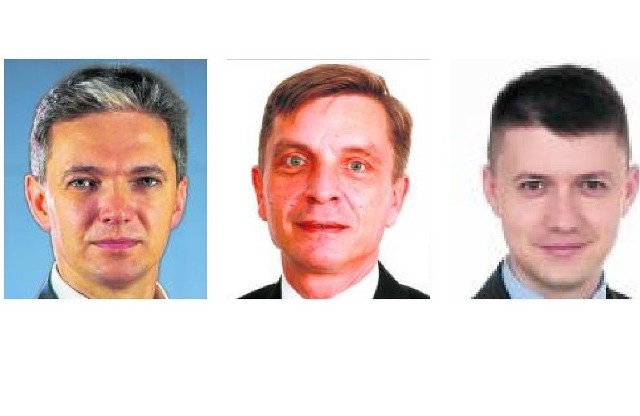 Od lewej marszałek województwa Adam Jarubas,  obecni doradcy wojewody świętokrzyskiego Andrzej Pruś i Bartłomiej Dorywalski. 