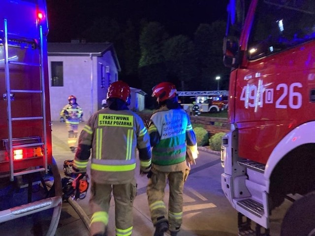 Budzieszowice. Samochód uderzył w przydrożny słup i się zapalił. Auto całkowicie spłonęło