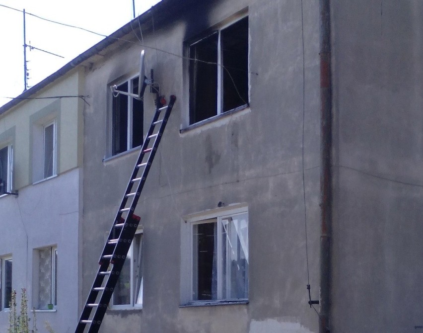 Pożar mieszkania w Rafie pod Dąbrową Chełmińską