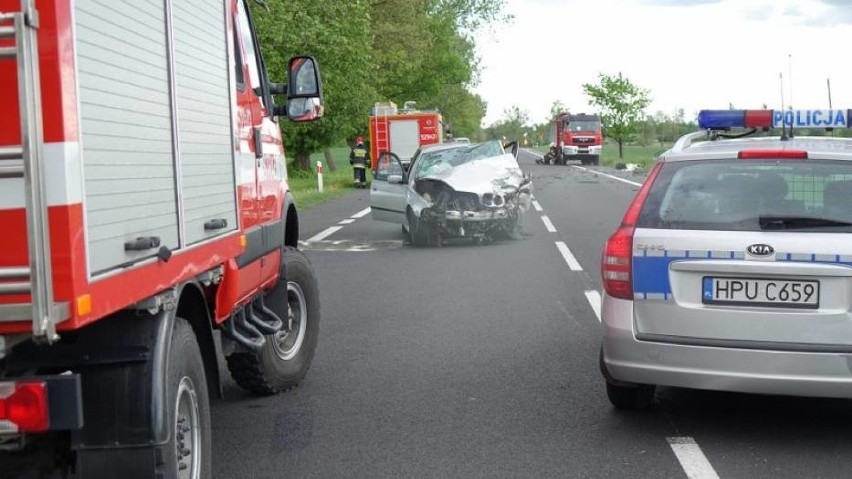 Wypadek w Gościejewie: Zablokowana 11 za Rogoźnem