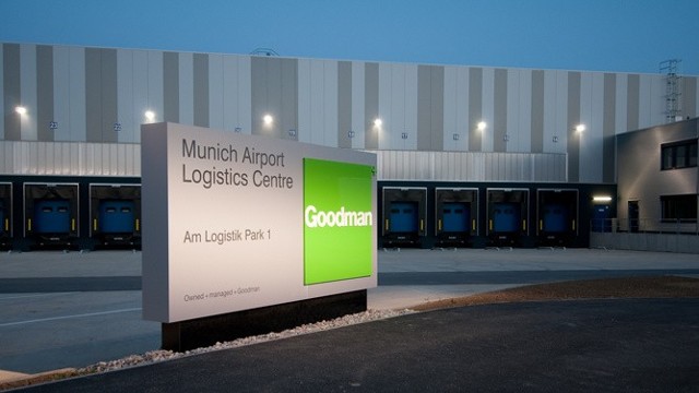 Centrum logistyczne Goodman przy lotnisku w Monachium.