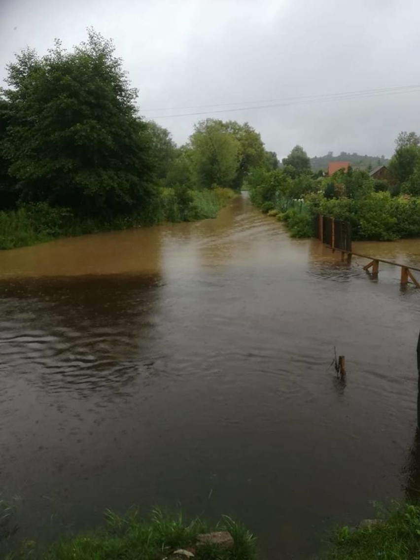 Ulewa w Miastku spowodowała powódź- 18.07.2018