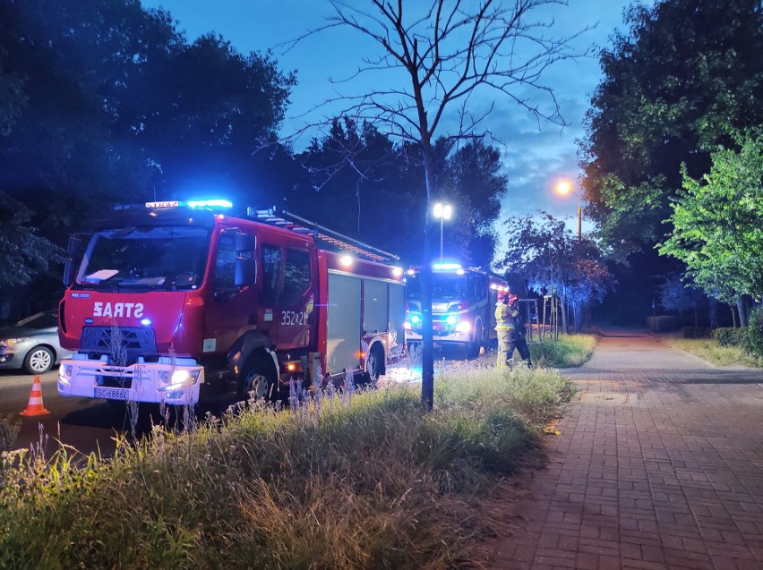 Pożar na PCK W Częstochowie. Dwie osoby trafiły do szpitala