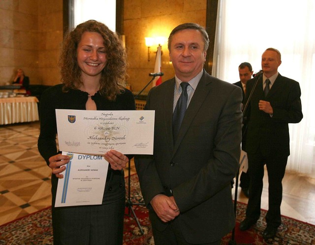 Aleksandra Nowak z nagrodą za wybitne osiągnięcia sportowe 2009 r. w taekwon-do