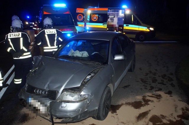 Zderzenie koło miejscowości Żelki. Wymuszenie pierwszeństwa