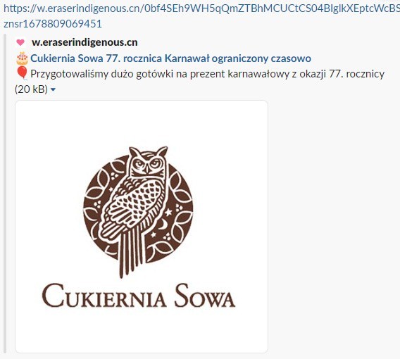 Oszuści w Internecie podszywają się pod Cukiernię Sowa. Jak...