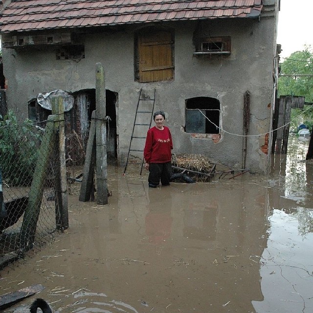 Wieś Grądy jest pod wodą, podobnie jak kilka innych miejscowości w gminie Otmuchów. Na zdjęciu Wiesława Podgórska.