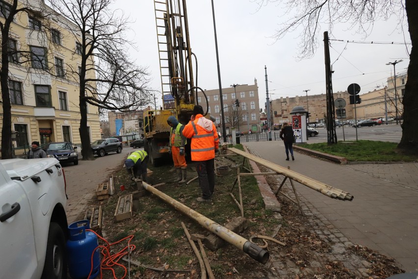 Jedne z ostatnich odwiertów geologicznych dla potrzeb budowy...