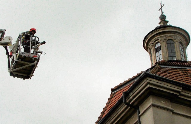 Ćwiczenia strażackie w Hebdowie