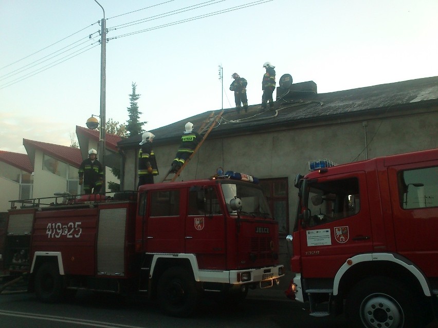 Pożar w Brzezinach przy ul. Kościuszki