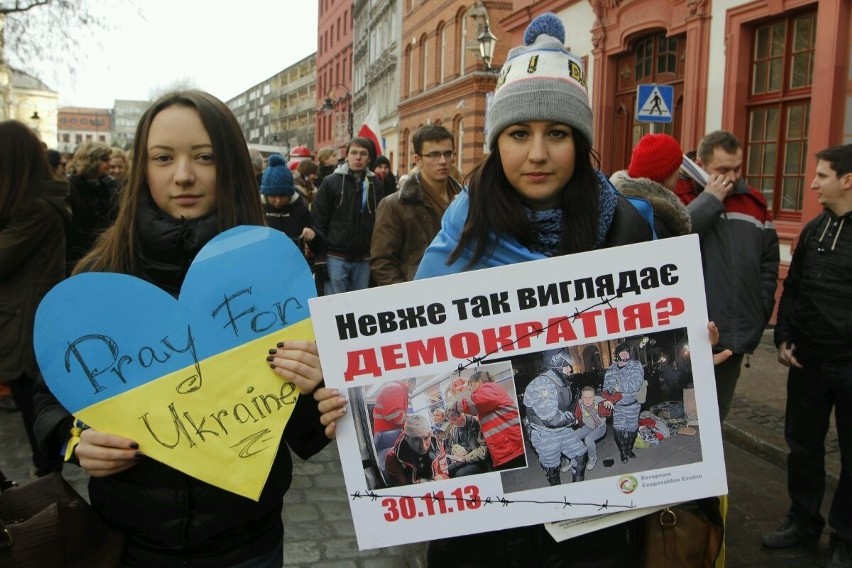 Wrocław zamanifestował poparcie dla Ukrainy