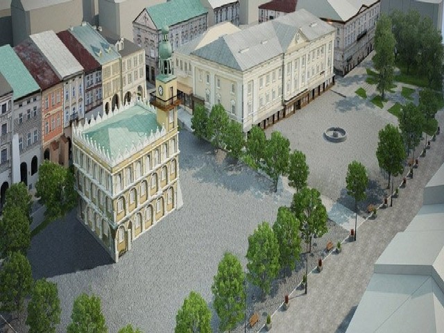 Najważniejsze elementy projektu przebudowy Rynku według Forum Rozwoju Przemyśla to odbudowa starego Ratusza (nz. z lewej) oraz kamienicy Jeleniów.