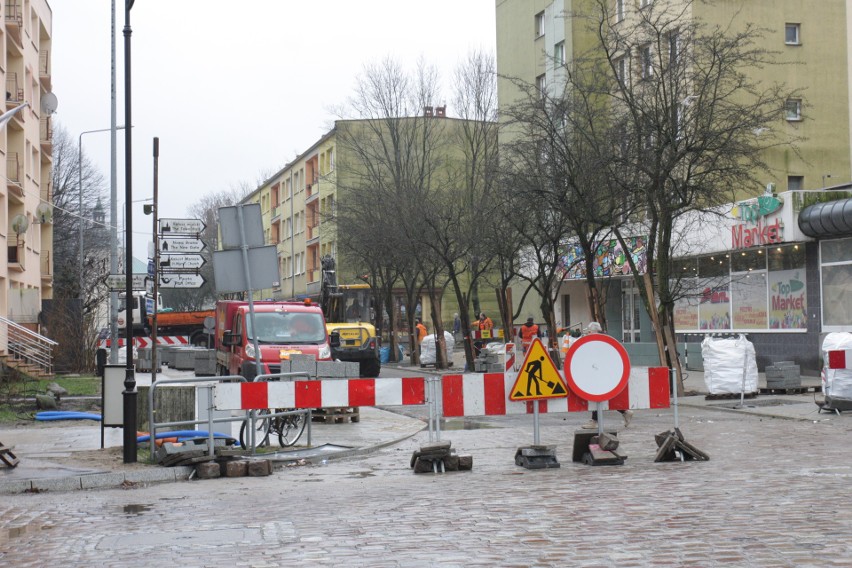 Remont na ulicy Mostnika w Słupsku.