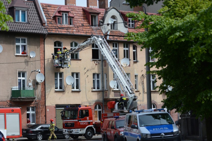 Pożar przy ul. Narutowicza w Grudziądzu. Jedna osoba nie żyje [zdjęcia]